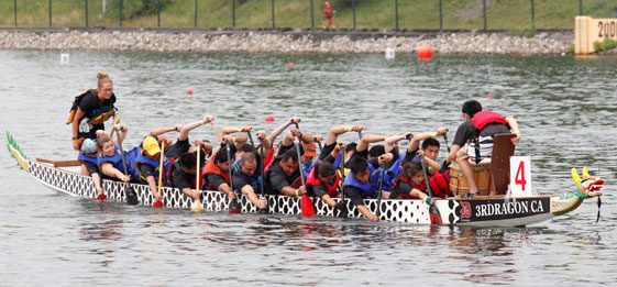 Dragon boat crew racing
